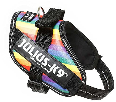 JULIUS K-9 IDC Powergeschirr, Größe: XS / Mini-Mini, Regenbogen (Kunstleder), 16IDC-JRBW-MM