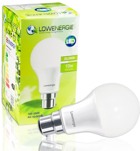 LOWENERGIE LED Light Bulb 10w Bayonet B22 Day White 6000K A60 GLS Energy Saving Lamp (1)