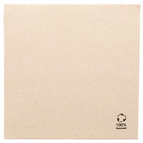 Garcia de Pou Lote von 50 Servietten, Recyclingpapier, Natur, 40 x 40 cm