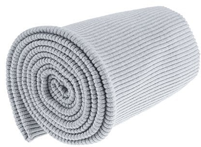 Bündchen Strickbündchen 16x80cm Bündchenstoff Baumwolle elastisch gerippt, Farbwahl, Farbe:grau
