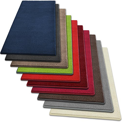 Teppich Läufer Noblesse | flauschig getufteter Flor in vielen modernen Farben | mit GUT-Siegel | Teppichläufer für Flur, Schlafzimmer, Wohnzimmer | viele Breiten & Längen (66 x 100cm, hellbraun)