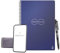 Rocketbook Reusable Digital Notebook - Smart Notepad A5 Blue - Spiral Note Book To Do List Pad, Lined Paper with Frixion Erasable Pen and Wipe, Office Gadget with Rocketbook App, Reduce Paper Waste