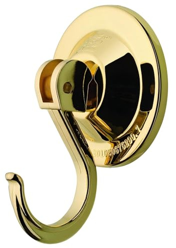 NL HOME Suction Cup Wreath Hangers for Window or Glass Door | 20 lbs Waterproof Removable Shower Towel Holder, Bathroom Organizer, RV & Window Utility Hooks, 4 Pack, Gold Chrome