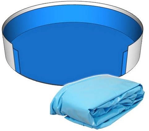 SAXONICA Poolfolie Rund Pool I 500 x 120 cm I 0,5 mm I blau I Rundbecken Rundpool I OB I 5 x 1,2 m