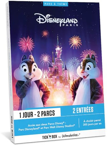 Disneyland Paris - Journée en Duo 2 Parcs Disney® - Coffret Cadeau - Ticketbox - Idée Cadeau Divertissement