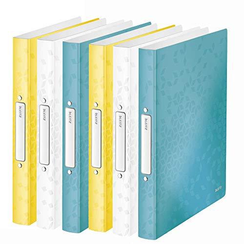 Leitz 42570051 Ringbuch wow, A4, PP, 2 Ringe, 25 mm (2x 3 Farben, 2 Ringe)