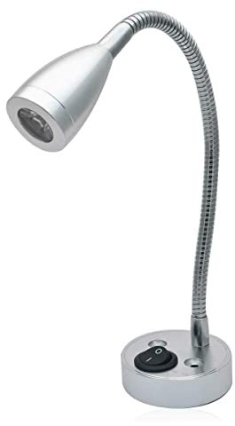 Riloer LED Spot liseuse, lampe murale intérieure 12V pour camping-car caravane bateau RV, avec interrupteur, lumière chaude