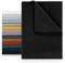 Blumtal® Basic Betttuch 220x275 cm für Matratzen 140x200 cm - Bettlaken ohne Gummi - OEKO-TEX zertifiziertes Betttuch ohne Gummi - Leintuch aus gebürstetem Microfaser - Bettlaken 140x200 cm in Schwarz
