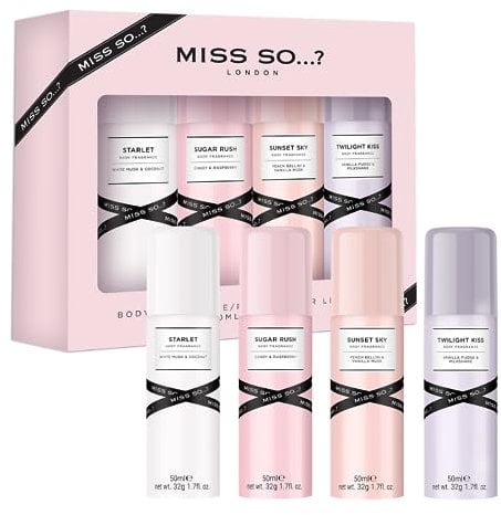 Miss So...? Mini Galore Parfum Für Damen, Fragrance Mist Körperspray Geschenkset 4x50ml