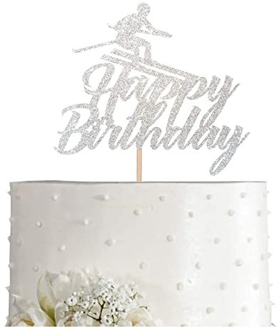 Silver Snowboard Cake Topper, Extreme Snowboarding Snowboarder Birthday Party Supply