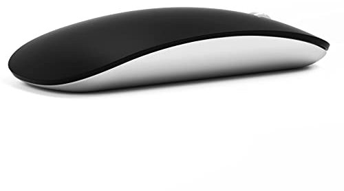 Uiosmuph U30 Mouse Wireless Bluetooth, Ricaricabile Mouse Wireless (BT5.1+ BT5.1+ USB) Silenzioso Mouse Senza Fili per Laptop/MacBook/Android/PC/Mac (Sabbia Nero)