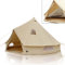 your GEAR Zelt Desert Baumwolle - 2 Größen Ø 4m oder Ø 5m, 4 bis 10 Personen - eingenähter PVC Boden Schlafkabine Vordach UPF 50+ Schutz 10000 mm Wassersäule Campingzelt Rundzelt Tipi