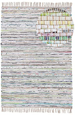 carpetfine Flachgewebeteppich Kelim Chindi Beige 200x290 cm | Moderner Teppich für Wohn- und Schlafzimmer