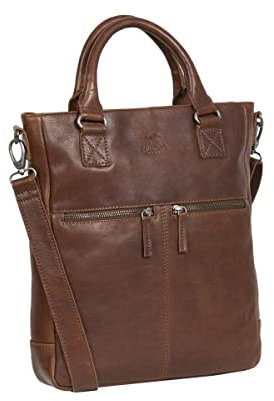 Mustang Memphis Leder Umhängetasche Shopper Braun