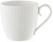 AMBITION Kaffeebecher Porzellan weiß Tasse 420 ml rund klassisch eleganter Henkel deko Rillen Spülmaschine Mikrowelle Perla Kollektion