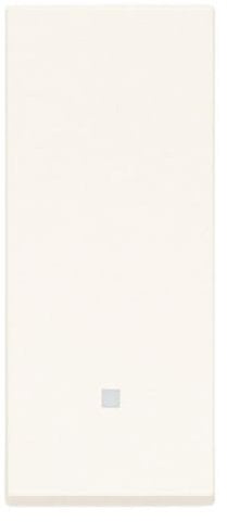 Vimar 30000.B Linea Interruttore allineato illuminabile, tasto sostituibile, Max 100 W per lampade con alimentatore integrato (IEC 60669-1:2017), bianco