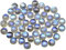 Regenbogen-Mondstein 5mm Runde Cabs Kalibrierter blauer Feuer-Regenbogen-Mond-Cabochon-Edelstein 1 Stck
