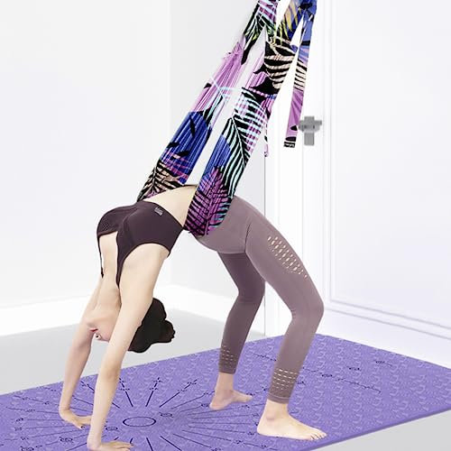 TOCO FREIDO Verstellbarer Fitness-/Yoga-/Ballett-Stretching-Gurt, Übungs-Flexibilität, Tür-Dehnungsgurt/Rücken-Beugehilfe-Trainer, Yoga-Schaukel für Aerial Yoga, Ballett, Gymnastik, Taekwondo-Tänzer