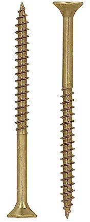 HELPMATE - Vis universelles tête fraisée 5x70 passivées jaune - 180 vis à bois avec entraînement en T et filetage partiel - Boulons pour panneaux de particules pour l'intérieur & l'extérieur protégé