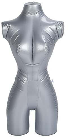 TOPINCN Frauen Kleiderständer, PVC-weibliches Aufblasbares Mannequin-Modell Oberkörper-Kleiderständer für Schaufenster und Kleiderausstellung