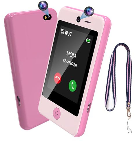PTHTECHUS Handy für Kinder, Smartphone für Kinder, elektronisches Spielzeug 02, P1 Pink 02
