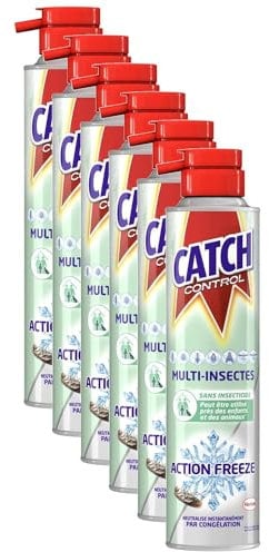 CATCH CONTROL Aérosol Freeze Mutli-Insectes - Lot de 6 x 300ml