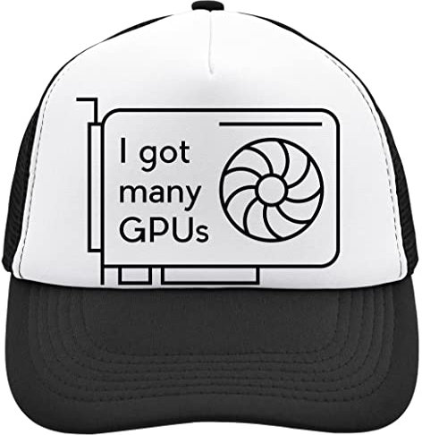 Functon+ I Got Many GPUs Crypto Miner Mesh Back Trucker Cap Adjustable Snapback Hat Casual Headwear for Everyday Use Black, Schwarz , Einheitsgröße