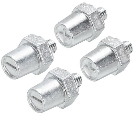 sourcing map 10mm Battery Terminal Converter Posts Positive or Negative Battery Terminal Connector Post Adapter Stud Extender Screws 2 Pair