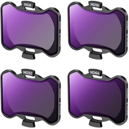K&F Concept Filtro para Avata 2, Kit de ND Filtro para Avata 2 con ND8, ND16, ND32, ND64 Compatible con dji Avata 2 con 28 Capas Nano Revestimiento