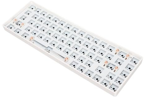 Kit de Teclado Mecánico, Diseño de Teclado Barebone, Teclado Inalámbrico de Modo Dual de Intercambio en Caliente DIY para Interruptor, Kit de Teclado Personalizado (White)