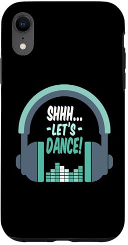 Hülle für iPhone XR Shhh... Let's Dance Disco Silent Disco Kopfhörer
