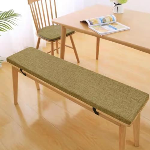 5CM Dicke Sitzauflage Sitzkissen Bank, Bankauflage Bankkissen, Waschbare Stuhlkissen Bankpolster, Gartenbank Auflage Outdoor, Sitzkissen Groß für Stuhl Boden Bürostuhl,Curry hell, 110x45x5CM
