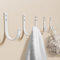 Josmimic Wall Hooks for Towel/Coat - 22LB Heavy Duty Metal Hanger Wall Mount, for Outdoor, Closet, Door, Shelf, Bathroom, for Backpack, Cup, Clothes, Mug, White Matte 5 Pack, Screws Included