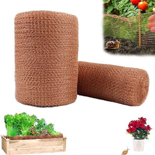 Copper Rings for Plants Slug Deterrent,copper Mesh Slug Repellent,20Feet Copper Wire for Slugs,Protection Against Slug & Mouse Protection,Copper Rodent Control & Snail Deterrent Barrier Tape-6m-1pcs
