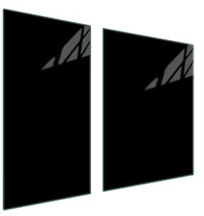 DarHaus Copri piano cottura induzione 30x52 cm e 60x52 cm copertura per piano cottura in vetroceramica 1 pezzi universale per piastre di cottura paraspruzzi tagliere in vetro temprato nero