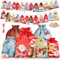 Adventskalender zum Befüllen,24 Adventskalender Selber Befüllen Kinder Stoff,Groß Adventskalender Basteln Säckchen,Adventskalender Tüten,DIY Weihnachtskalender Aufhängen zum Selbst Befüllen Kinder