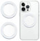 2PCS Magnetic Base for PopSocket Phone Grips MagSafe iPhone Cases Removable Lightweight Plate Wireless Charging Compatible with iPhone15/14/13/12 Clear Matte Finish (Clear White)