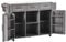 Küchenschrank mit Klappbarer Arbeitsplatte ,Kücheninsel freistehend auf 5 Rollen und 3 Schubladen Mobiler Sideboard Storage küchenschränke für Küche und Esszimmer 139x46(71) x91,5 cm (Grau)
