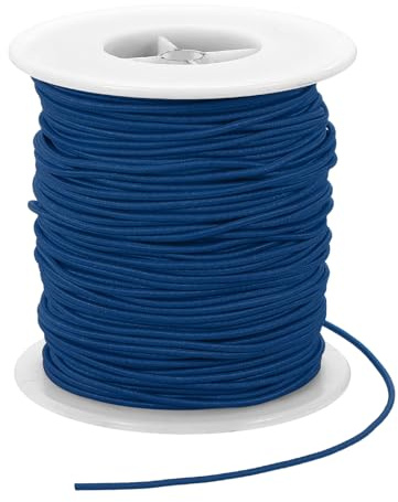PATIKIL 77 Yards / 70 M Gummikordel 2 mm Dehnbarer Faden Dunkelblau | für Armbänder Elastikband für Schmuckherstellung Halsketten Perlen und Basteln DIY