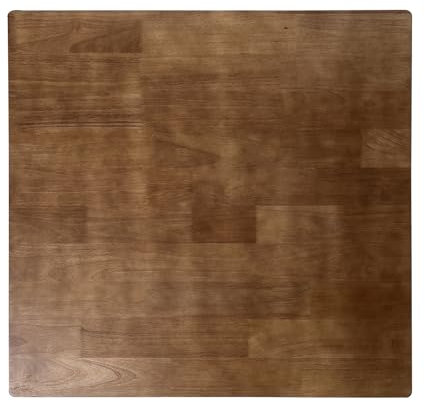 QLLY Square Bureau de rechange tout-en-un en bois massif, plan de travail universel pour tables et postes de travail (noyer foncé, 80 x 80 cm)