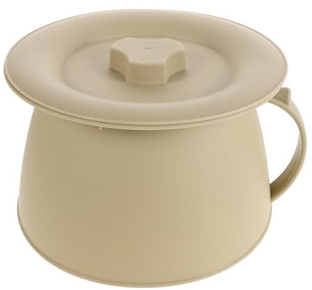 FRCOLOR Pot de chambre urinoir avec couvercles, crachette portable pour adultes, maison, voyage, jaune clair