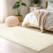 BEIMO Tappeto Salotto Pelo Alto Morbido, Tappeto Shaggy Lavabile, Tappeto Camera Da Letto, Antiperdite, Ingresso Interno, Tappeti Antiscivolo per Soggiorno, Crema, 80x150cm