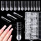 Kiiwah 120 Pieces Dual Nail Forms, Full Cover Dual Nail with Scale Lines Reusable Polygel Nail Forms Extension Nail Mold Tips for Manicure Extension, Nail Art Salon Nails Design