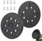 2 Pezzi di Platorelli con 8 Fori Tampone di Ricambio,Platorello Levigatrici Elettriche Disco,Platorello per Levigatrice da 125MM,Compatibile con la Levigatrice Bosch PEX 270 A con Viti