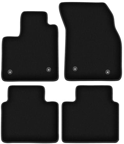 Wielganizator Velours Fußmatten passend für Ford Focus MK4 (2018-) | Qualität: Basic - Genaue Passform, rutschfeste Untregrund 4-teilig - Schwarz