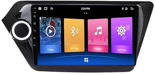 Android Auto Stereo GPS Navigation Für Kia Rio 3 2011-2017, mit Rückfahrkamera Unterstützt Auto Radio Multimedia MP5 Bluetooth Lenkradsteuerung,K9