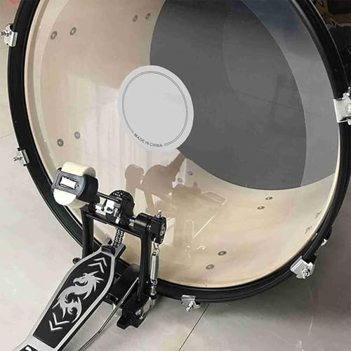 Drum Patch for Bass Drum, 11 cm Sound Protection Patch, 2 Stück Pet | Reduziert Obertöne, bewahrt Klangqualität, starke Haftung auf dem Fell, haltbares Rindsleder, universell passend für