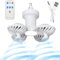 Ventilador De Techo Para Exteriores, Ventilador Solar Exterior Con Iluminación, Ventilador Plegable Doble Función 3 Velocidades Luz Para Tienda Camping Senderismo Dormitorio Autocaravana Porche