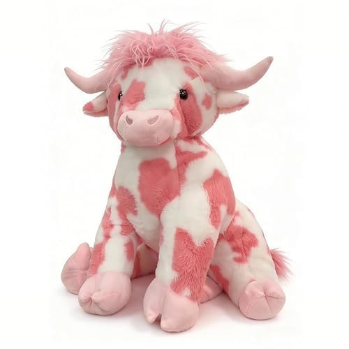 Générique Peluche Vache-Peluche LestéE Adulte,Rose Et Blanc Peluche Vache, Peluche Calin, pour La Saint-Valentin, Les Anniversaires Et Les FêTes, DéCoration IntéRieure