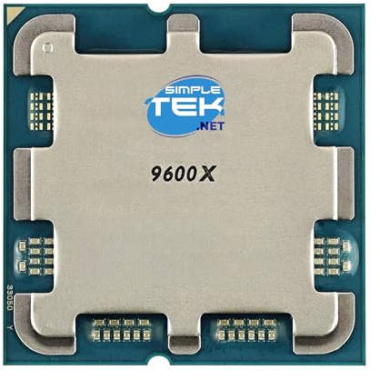 SIMPLETEK - CPU Processore 9600X - 6 Core - 12 Thread - Fino a 5.40 GHz - Socket AM5 - Versione Tray Senza Dissipatore